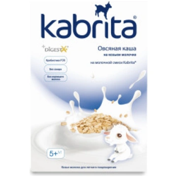 Kabrita auzu pārslu biezputra uz kazas piena pamat