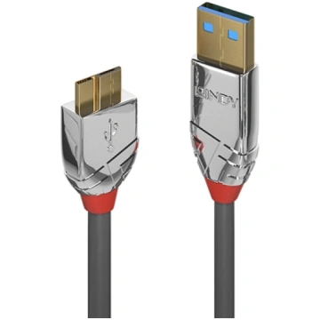 Lindy 0,5m USB 3.0 Type A to Micro-B Cable, Cromo
