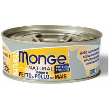 Monge Natural acqua Chicken with Corn 80 gr - kons
