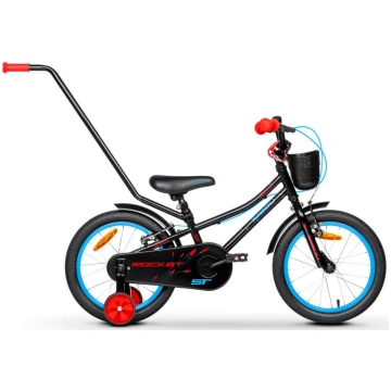 Bērnu velosipēds Tabou Rocket ST 14, melns/sarkans
