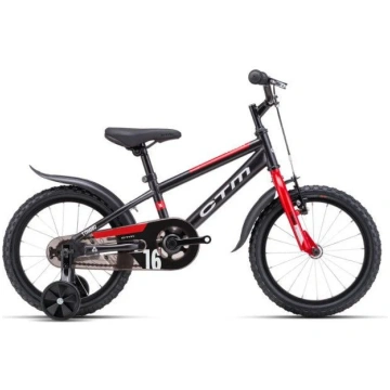 CTM TOMMY 16 bērnu velosipēds – melns/sarkans 225.