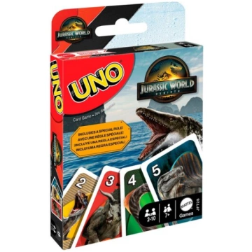 UNO kārtis JURASSIC WORLD 4 Mattel