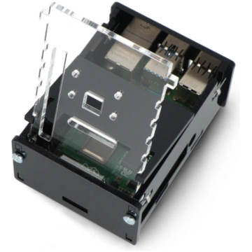 Raspberry Pi 4B Case with Adjustable Camera Mount 