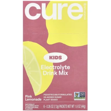 Cure Hydration, Kids, Electrolyte Drink Mix, Pink 
