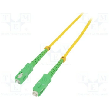 Fiber patch cord; SC/APC,both sides; 15m; 9/125um;