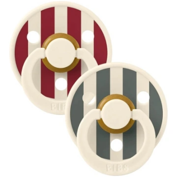 BIBS Colour Round Pacifier 2 gab.. (Ruby pine Mix)