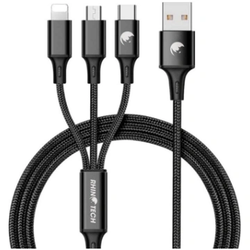 Kabel USB RhinoTech 3v1 USB-A kabel Micro + Lightn