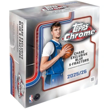 Topps 2025–26 Chrome basketbols – rūpnīcas iepakoj