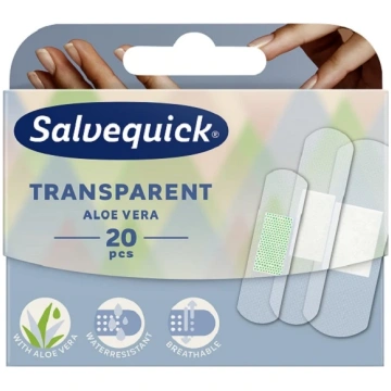 Salvequick Transparent Aloe Vera plāksteru komplek