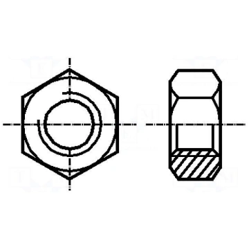 Nut | hexagonal | M7 | steel | Plating: zinc | H: 