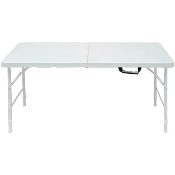 Folding Table Plastic Portable Heavy Duty White Ca