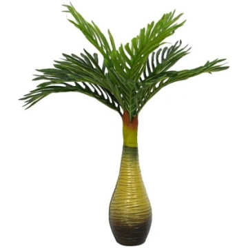 Dirbtinis palmių augalas, žalios spalvos, 70cm, 9 