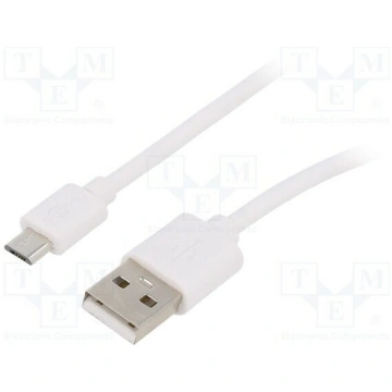 Cable; USB 2.0; USB A plug,USB B micro plug; 2m; w