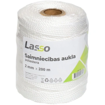 Aukla saimniecības 2mm 100m poliesters Lasso
