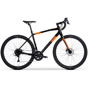 Velosipēds Tabou Gravo 2.0, melns/oranžs, 28", M, 