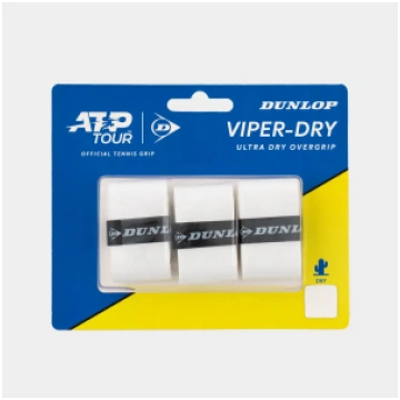 Tenisa rakete overgrip 3pcs. balta DUNLOP VIPERDRY