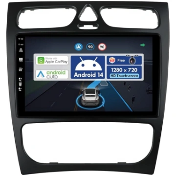 9 collu autoradio Mercedes Benz C/CLK klases C-Cla