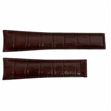 New Tag Heuer genuine leather strap, dark brown 22