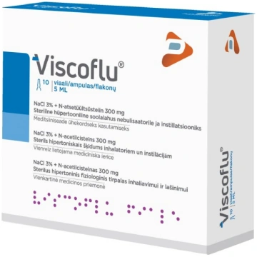VISCOFLU sterils hipertoniskais šķīdums inhalatori