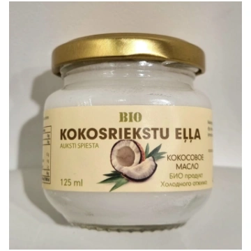 Kokosriekstu eļļa, auksti spiesta, nerafinēta 125