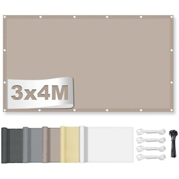 Awning Waterproof Rectangular 3 x 4 m, No Drilling