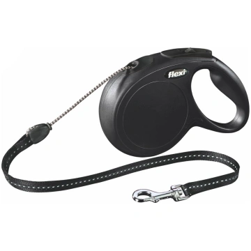 Flexi New Classic M,cord,black 8m/20kg