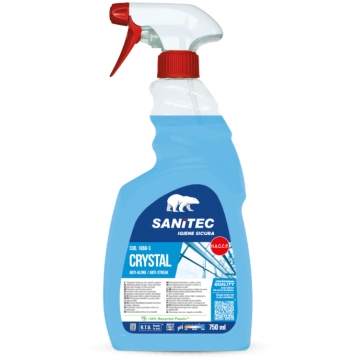 Stiklu tīrīšanas līdzeklis Sanitec CRYSTAL, 750ml 