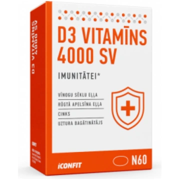 ICONFIT D3 Vitamīns 4000 SV, 60 kapsulas