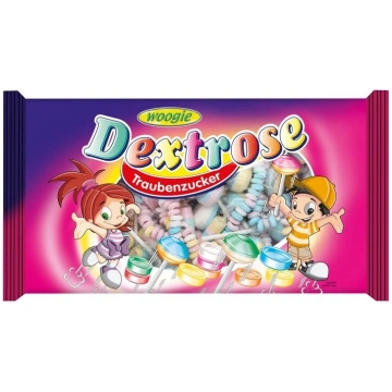 Konfektes WOOGIE Dextrose Party, augļu garša, 400g