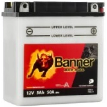 Akum. BANNER 5Ah Bike Bull 12V 50A 120x60x130mm