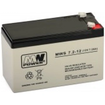 MW Power MWS 7.2-12 12V 7Ah 7.2Ah 4.8mm VRLA Lead 