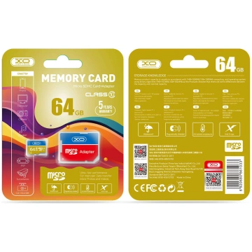 XO 64GB microSDXC Class 10 atmiņas karte ar adapte