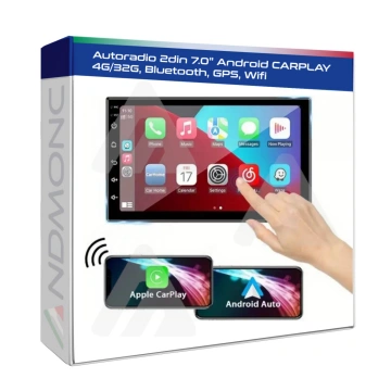 Autoradio 2din BT Touch Screen 7.0", Android CARPL