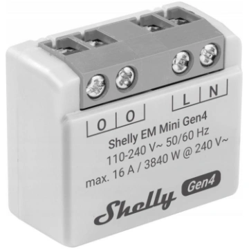 Shelly EM Mini Gen4 WiFi viedā enerģijas patēriņa 