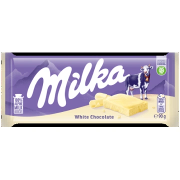 MILKA Baltā šokolāde 90 g (450-27423)