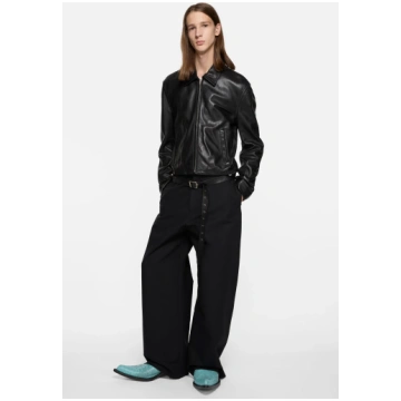 Leather biker jacket Acne Studios