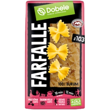 MAKARONI DURUM FARFALLE 500G DOBELE