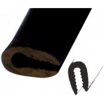 Nosedzošais profils, PVC, melns LATREX