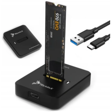 Reagle M.2 NVMe SATA SSD adapteris USB-C 10 Gbps l