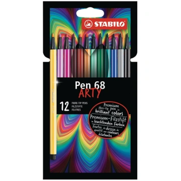 Flomāsteri Stabilo Pen 68 Arty, vienpusējs, 12 gab