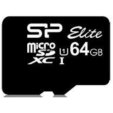 Silicon Power atmiņas karte microSDXC 64GB Elite +