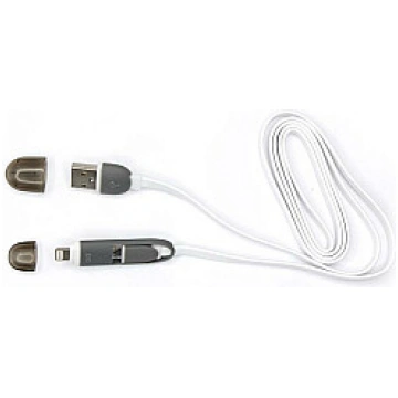 Sbox 2IN1W USB->Micro USB+IPH.5 M/M 1M white T-MLX