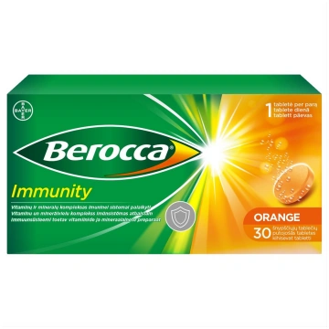 BEROCCA IMMUNITY, putojošās tabletes, N30 Bayer