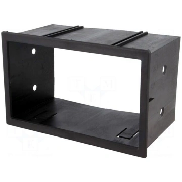 Radio mounting frame | Seat,VW | 2 DIN | black 4CA
