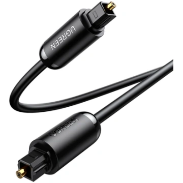 Toslink SPDIF optiskais audio kabelis 2 m - melns 