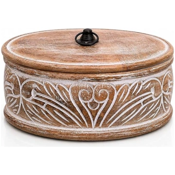 Roku darbs Meksikas Tortilla Warmer Basket Koka In