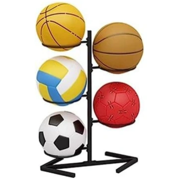 Vertikāls sporta bumbu plaukts basketbola, volejbo