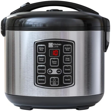 KitchenLove Rīsu vārītājs ar tvaicētāju 1,2 L, ele