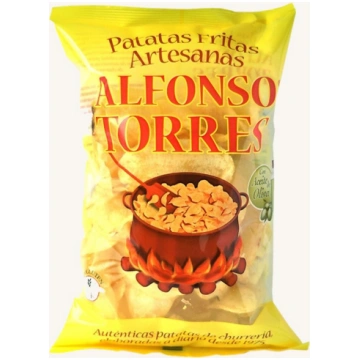 Artisan potato chips, churrer?a style, from Barcel