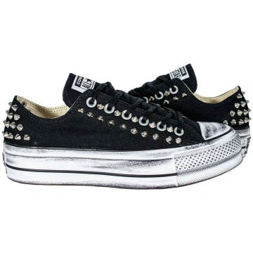 CONVERSE PLATFORM PERSONALIZZATE NERA CANBERRA CON